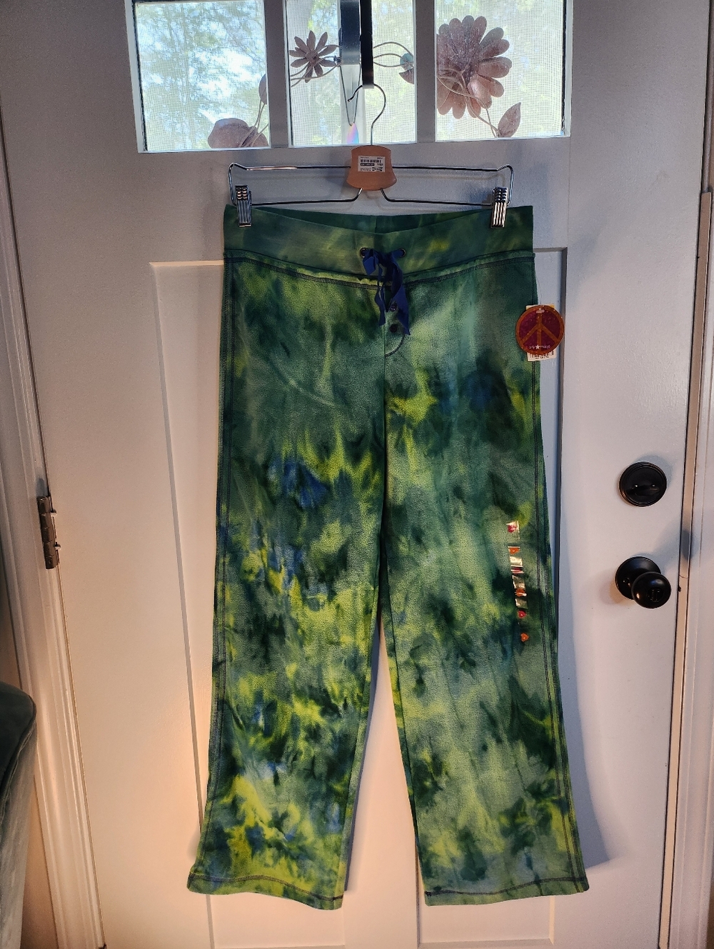 Kids Green Tie-Dye Lounge Pants - Soft Pull-On Bottoms